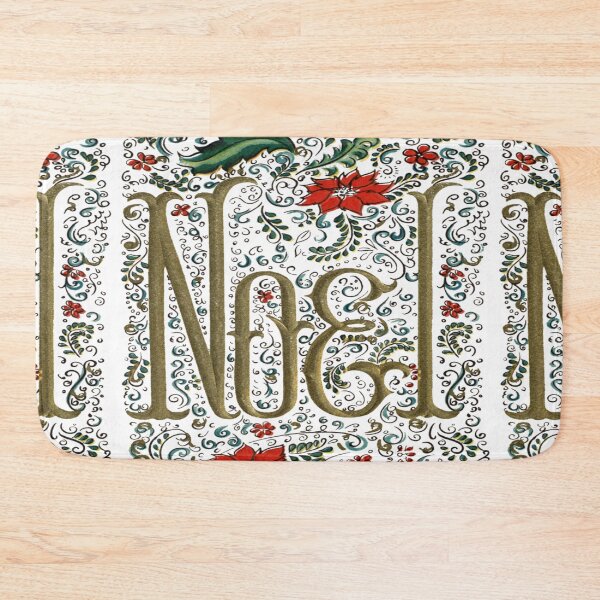Item preview, ugliest Retro Floral typography Bohemian Christmas Joyeux Noel designed and sold by LEILA ART SPACE.