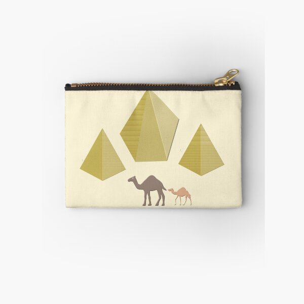 Item preview, Egyptian Camel Mother and Baby with Pyramids Digital Art designed and sold by naturegallery.