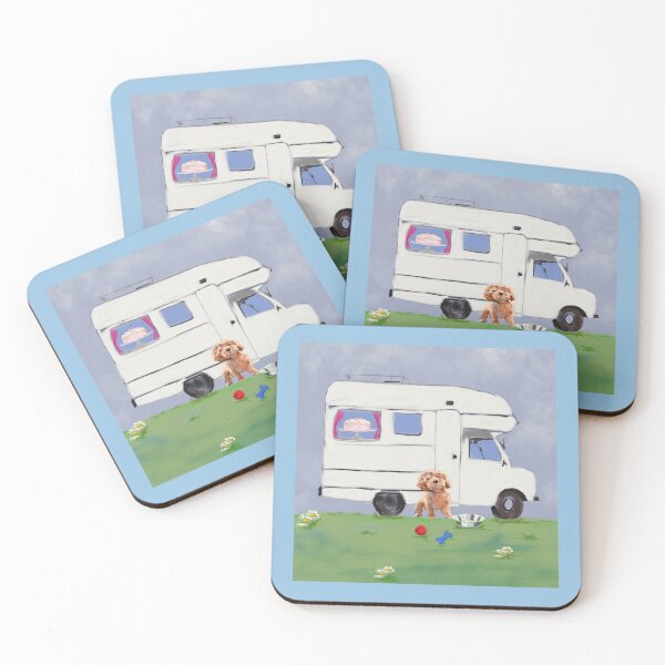 Item preview, # RV /Motor home with puppy designed and sold by Leatextileart.