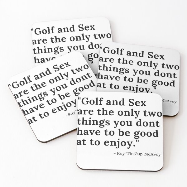 Item preview, Roy Tin Cup McAvoy Golf Quote designed and sold by tombedlam.