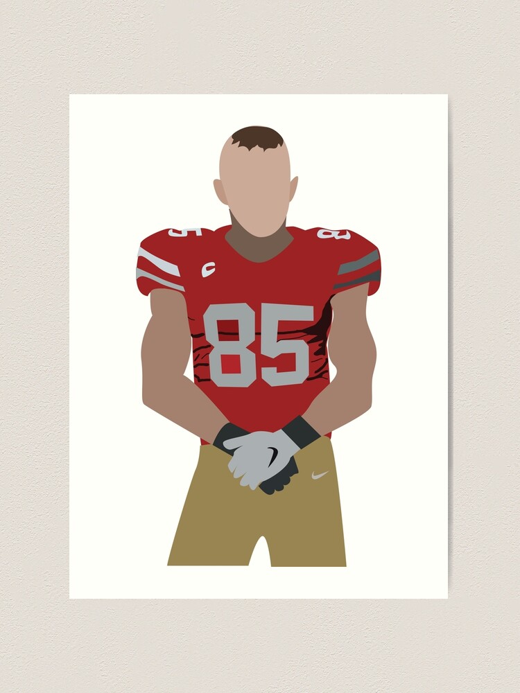 Kittle Jersey Red Art Board Print for Sale by reevevi