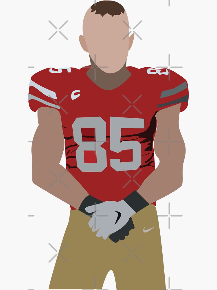 Kittle Jersey Red Sticker for Sale by reevevi