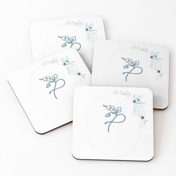 Item preview, Geometric Floral Monogram - P designed and sold by WithTheStones.