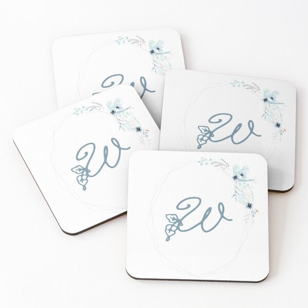Item preview, Geometric Floral Monogram - W designed and sold by WithTheStones.