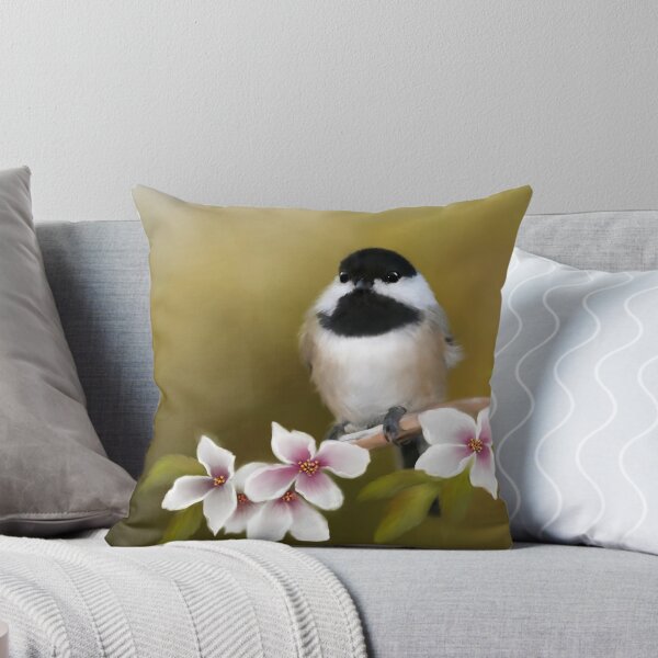 Item preview, Apple Blossom Chickadee designed and sold by Renee Dawson.