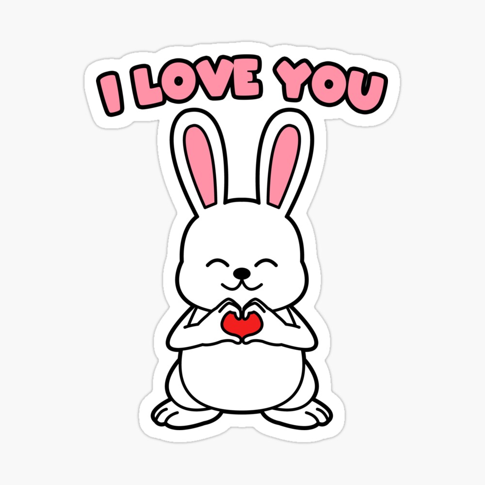 Bunny I Love You Sticker - Bunny I Love You Heart - Discover & Share GIFs