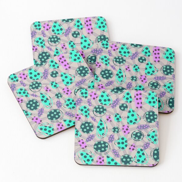 Item preview, Turquoise and purple geometric circle pattern abstract art designed and sold by Lanie K Art.