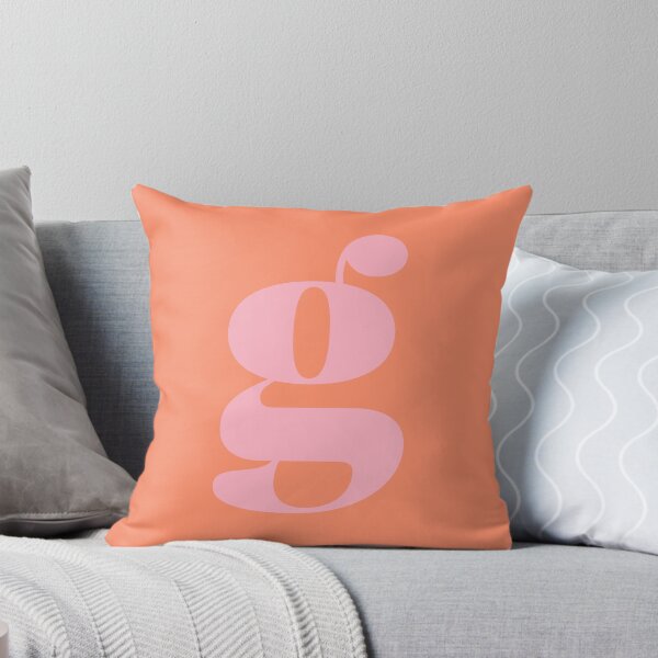 Aperçu de l'œuvre Lettre G - Art de l'alphabet en rose et orange créée et vendue par OpalEllery.