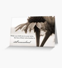 Loss of a Twin Son Greeting Card