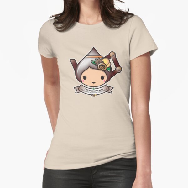Choc Chip Chai Teapot Fitted T-Shirt