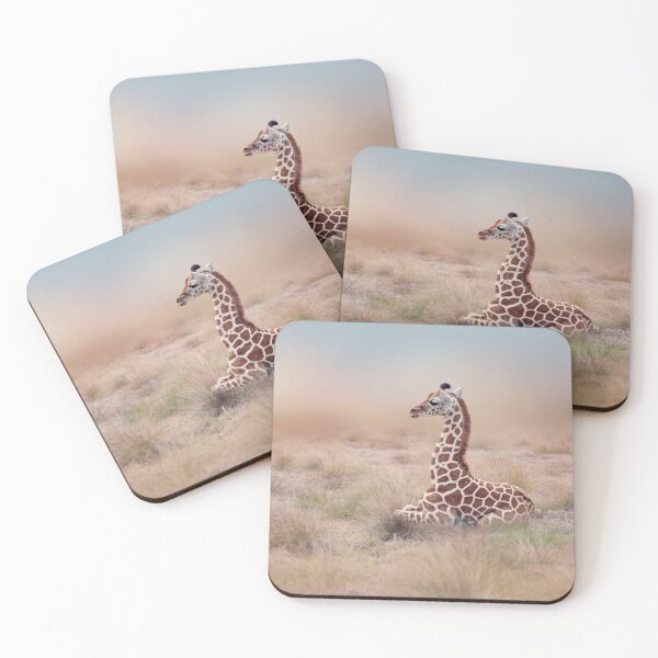 Item preview, Young Giraffe resting in the grassland designed and sold by svetlanna.