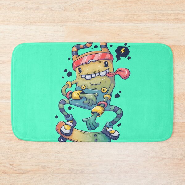 Item preview, skateboard monster - cartoon cute silly monster print designed and sold by Rydersgraphics.