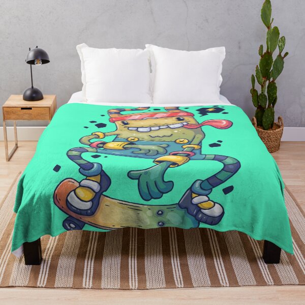 Item preview, skateboard monster - cartoon cute silly monster print designed and sold by Rydersgraphics.