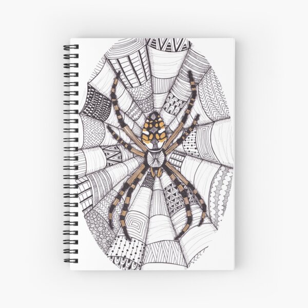 Golden Spider Spiral Notebook