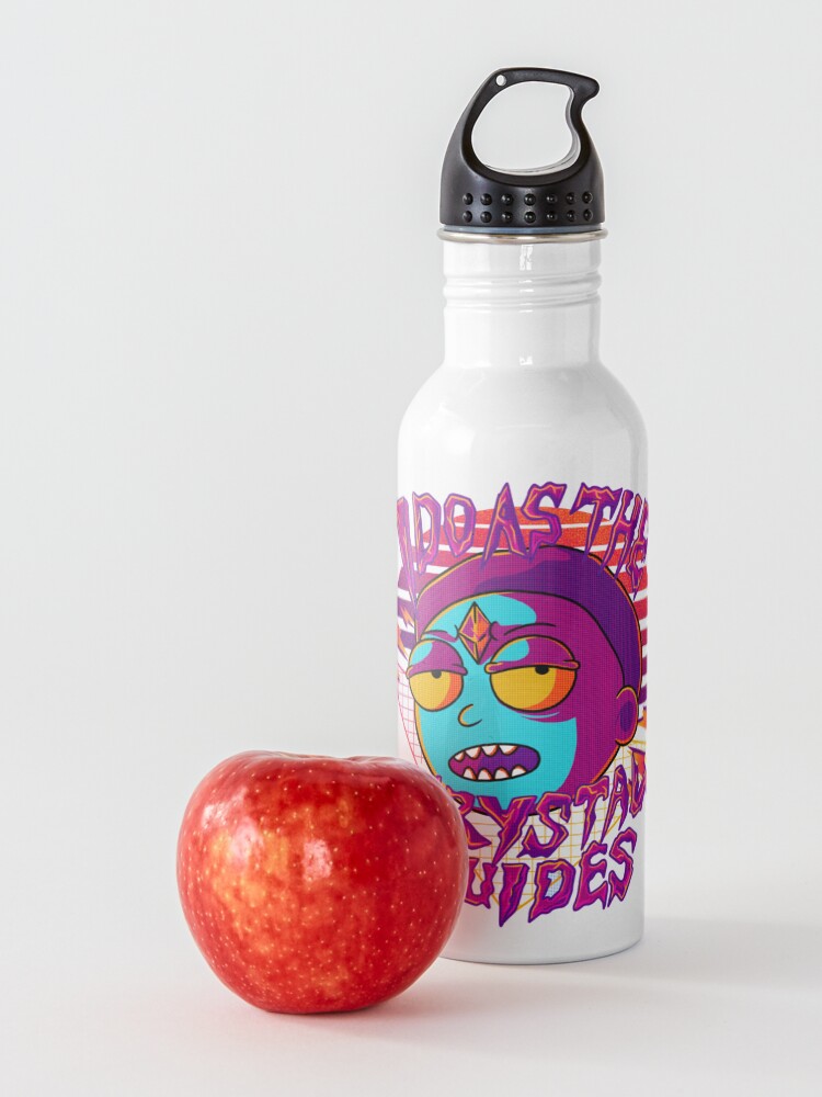 Alternate view of I Do As The Crystal Guides Rick and Morty Water Bottle