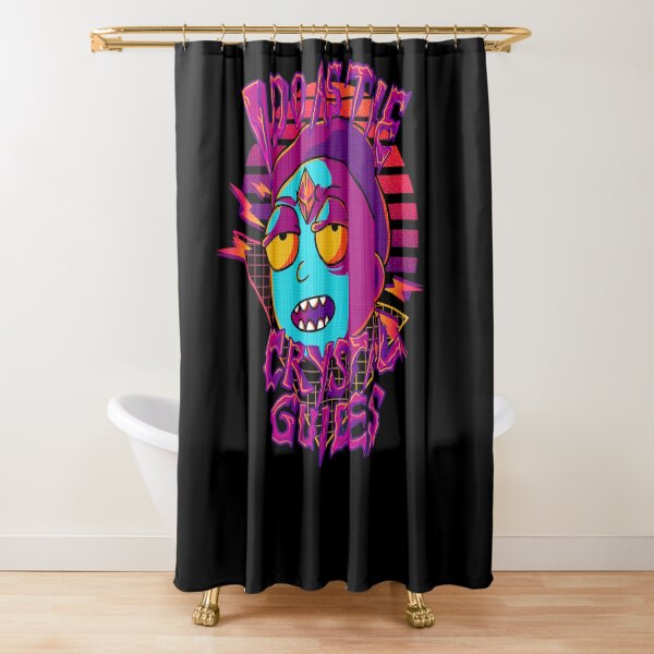 I Do As The Crystal Guides Rick and Morty Shower Curtain
