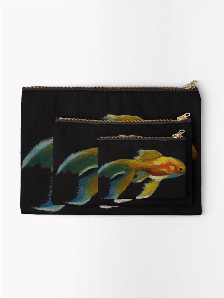 Alternate view of Fishing for Gold Zipper Pouch
