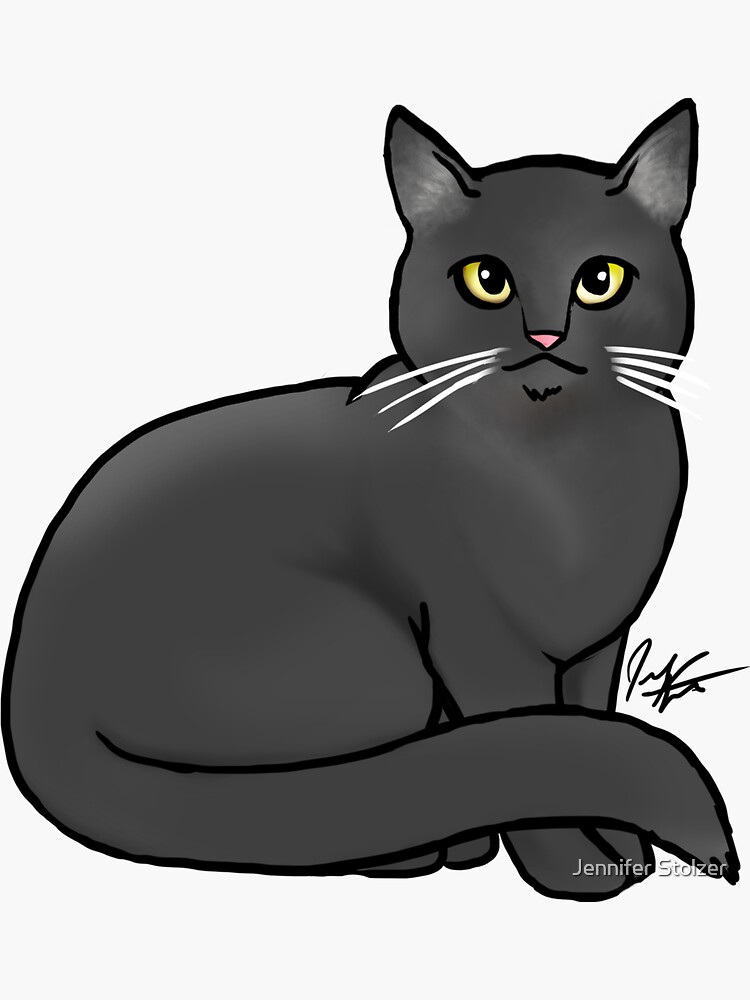 Seated Black Cat by jameson9101322