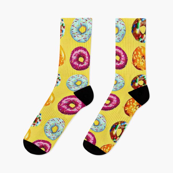 Item preview, Donuts on yellow designed and sold by Yamy Morrell Art and Design.