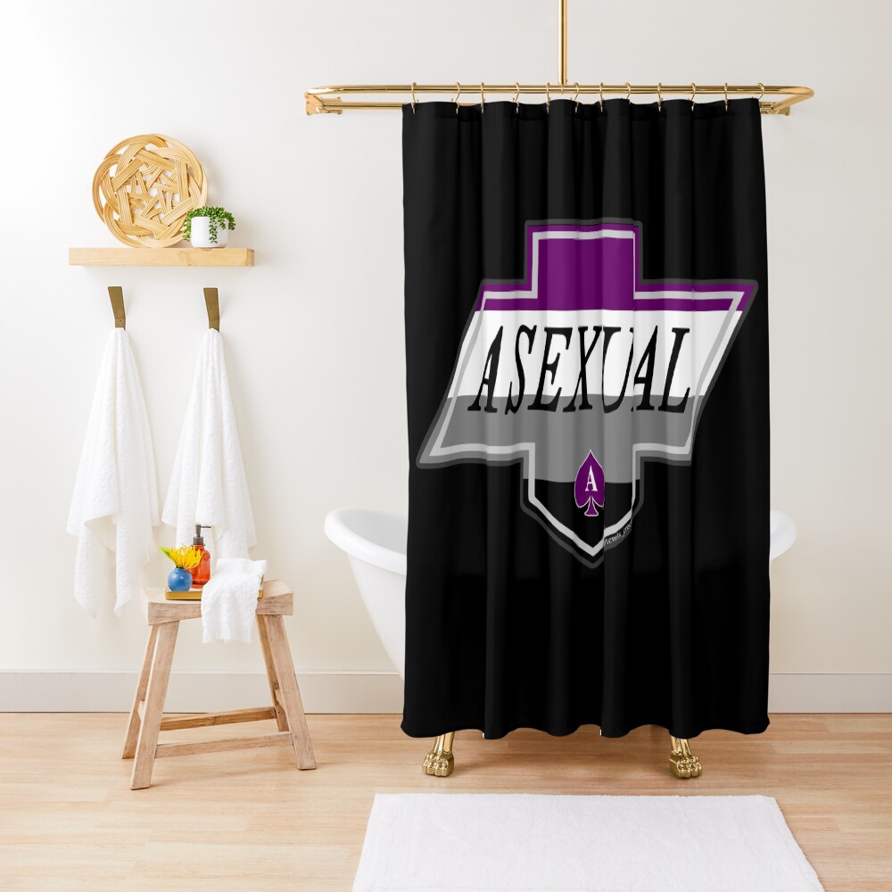 Identity Badge: Asexual Shower Curtain