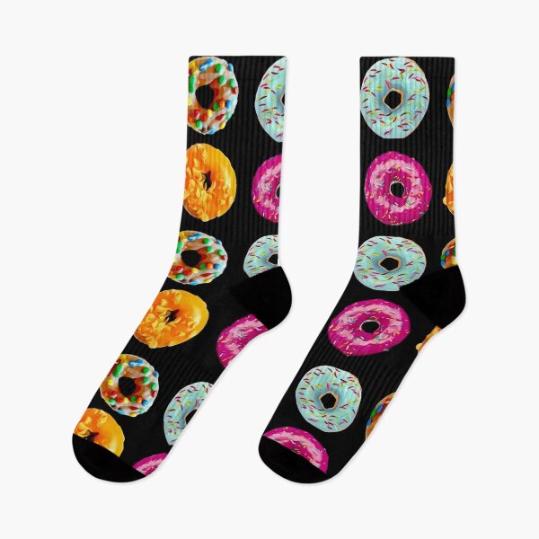 Item preview, Donuts on black designed and sold by Yamy Morrell Art and Design.