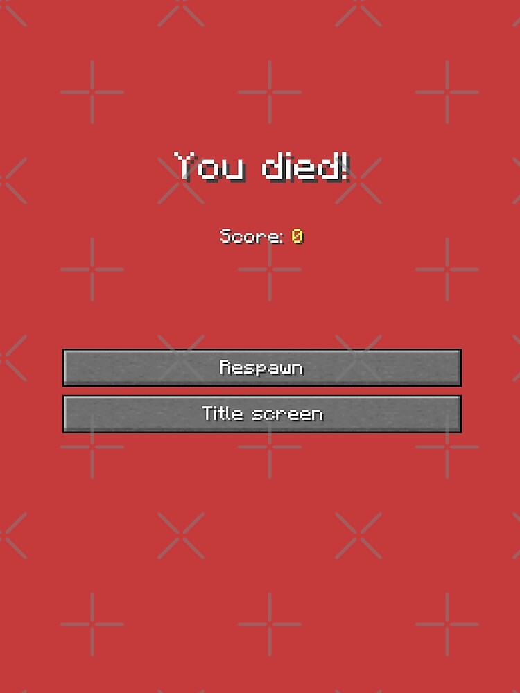 You died minecraft без фона