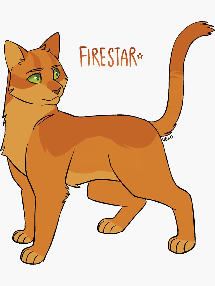 Cute Warrior Cats Sticker Set Bluestar Fireheart 