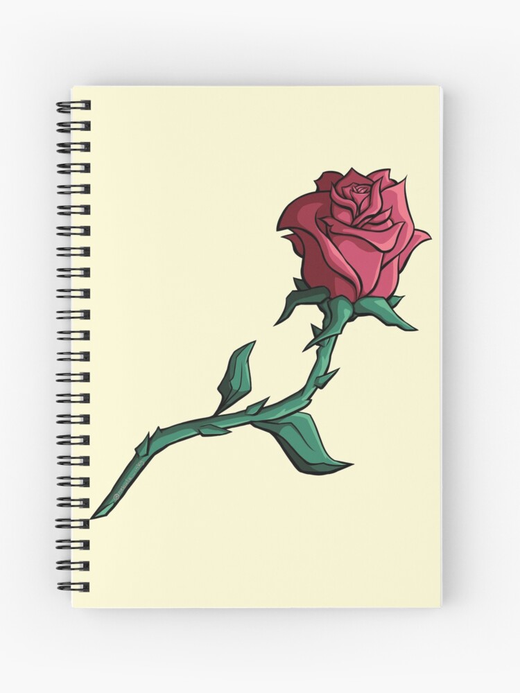 Red Rose Sticker - Tattoo Inspired Spiral Notebook for Sale by nebula-inky