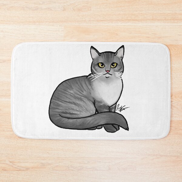 Item preview, Cat - British Shorthair Gray Tabby Cat designed and sold by Jennifer Stolzer.