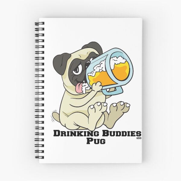 Item preview, Pug Dog Beer Drinking Buddies Series Cartoon  designed and sold by 3sistersrock.