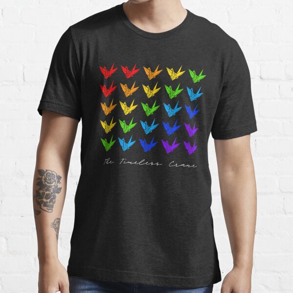 The Timeless Crane Large Rainbow Origami Cranes Essential T-Shirt