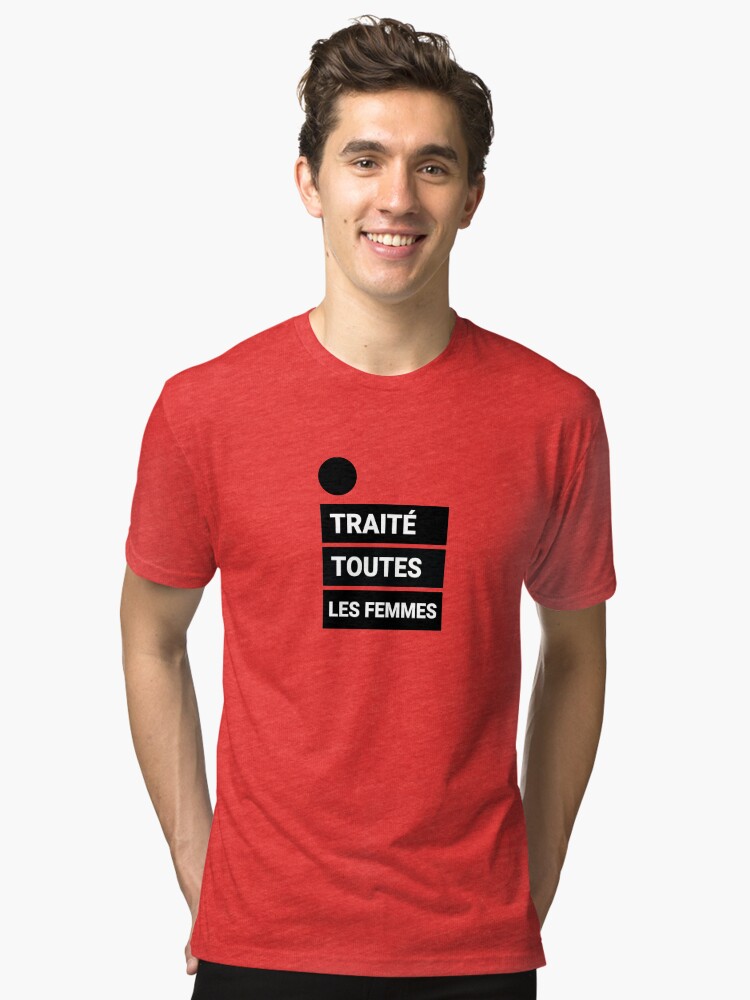 Thumbnail 1 of 6, Tri-blend T-Shirt, French Every Woman Treaty designed and sold by WomanTreaty.