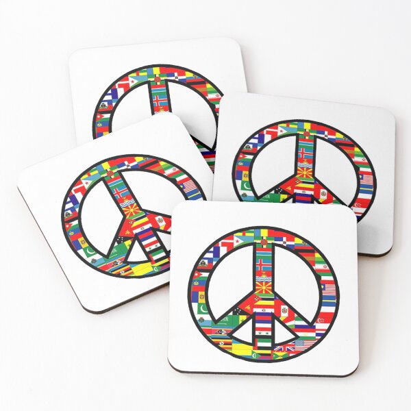 Item preview, Peace Sign Symbol Multi-Country Flags designed and sold by Rowena Jones.