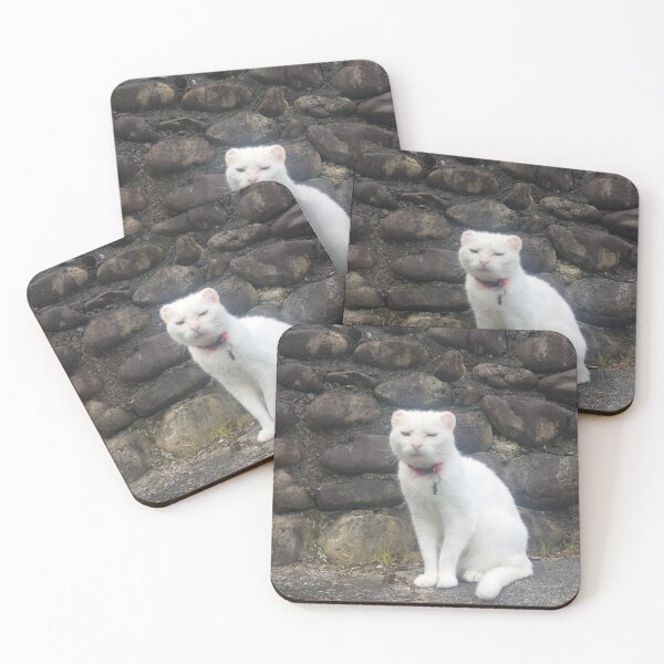 Item preview, White Cat Harvey designed and sold by Dash Kitten Photos.