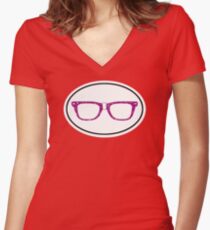 Glitter Geek Women's Fitted V-Neck T-Shirt