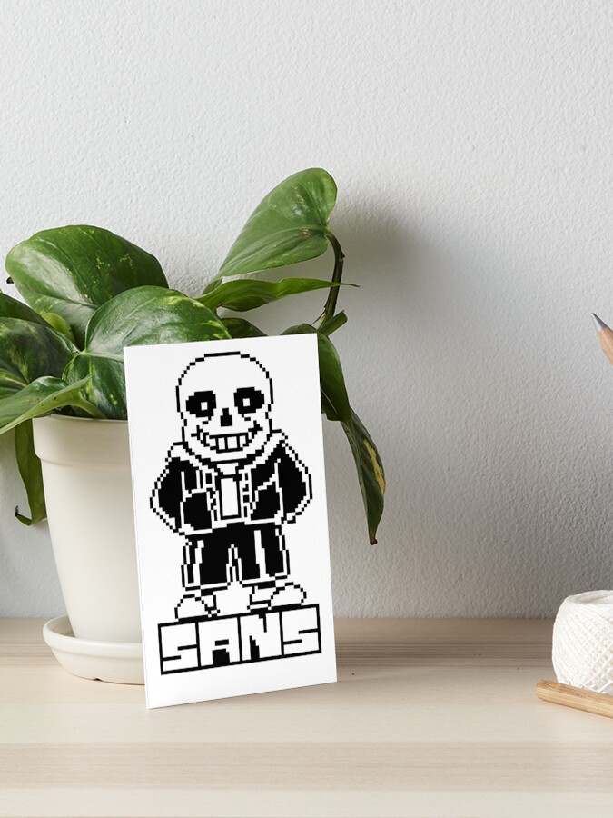 Pixel Sans Undertale Art Board Print for Sale by ItsSpitzly