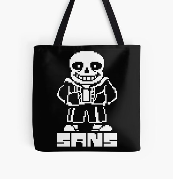 Undertale Sans Pixel Art All Over Print Tote Bag