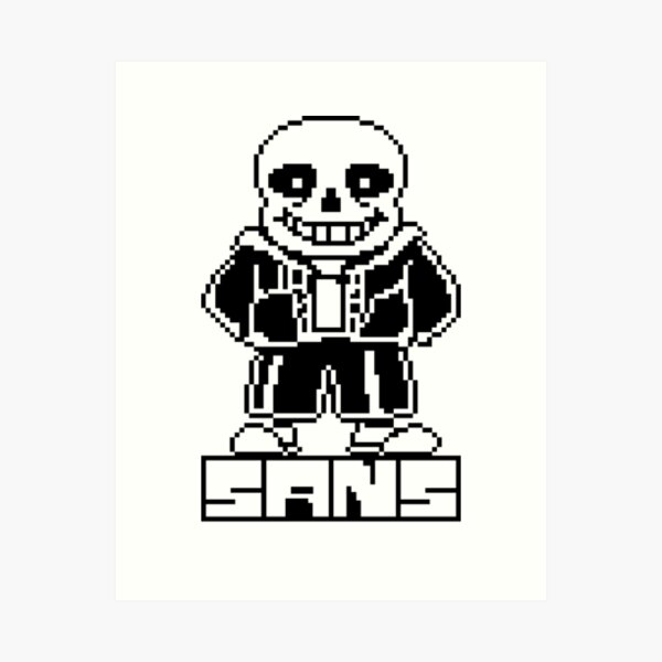 Sans battle pixel art