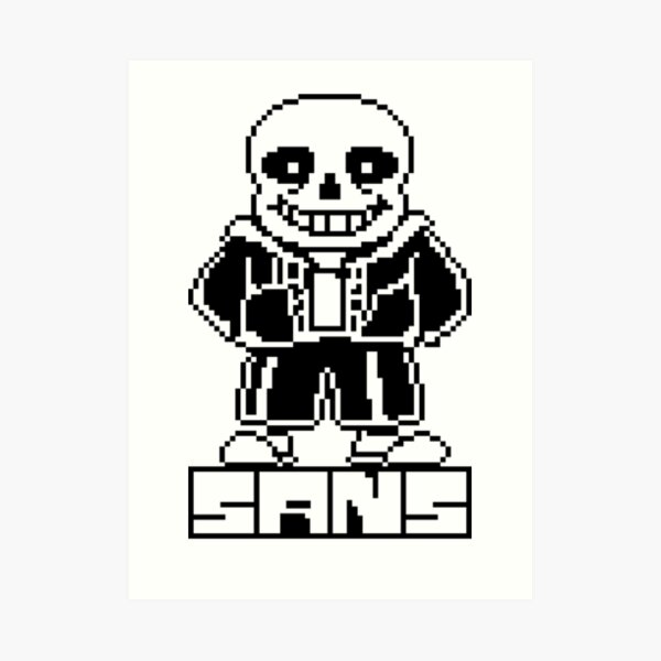 Undertale Sans Pixel Art Art Print for Sale by Pixel-Perfect