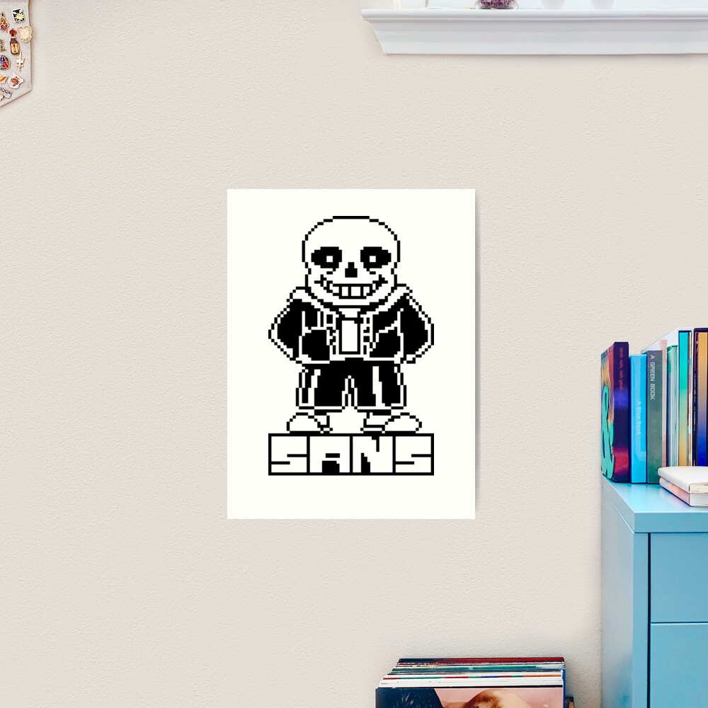 Pixel Sans Undertale Art Board Print for Sale by ItsSpitzly