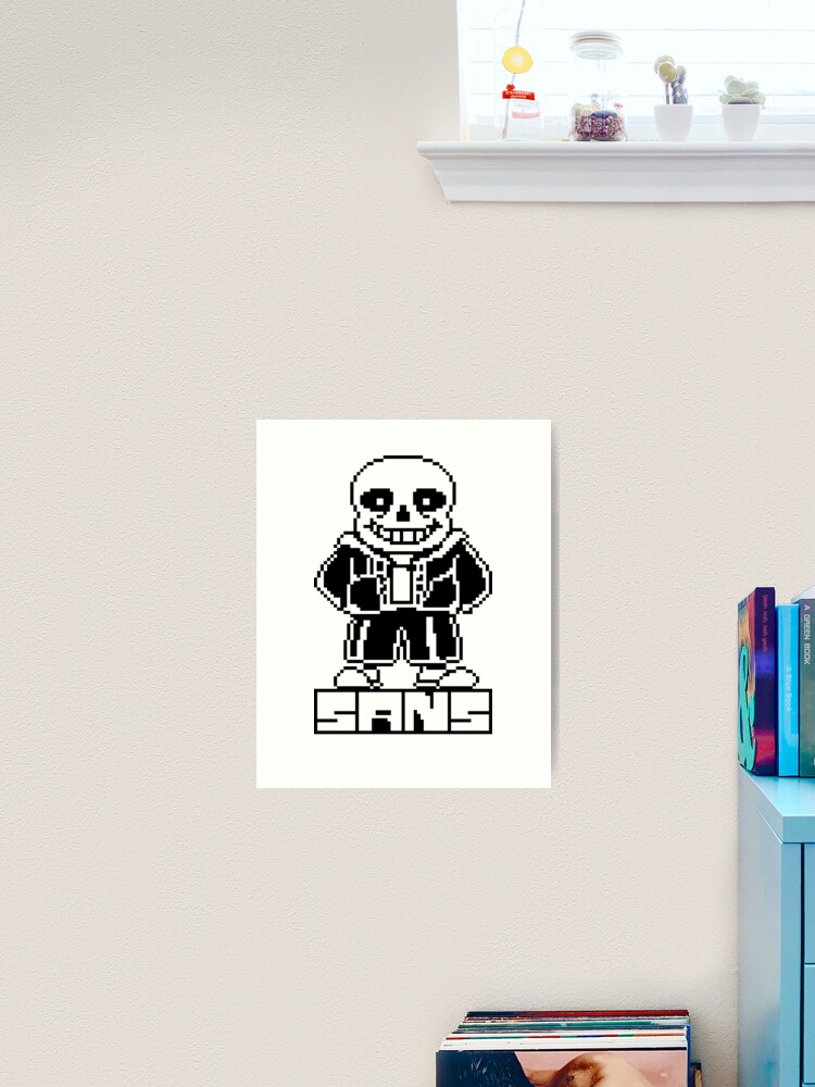 Poster Propaganda - Pixel Art - Undertale - Sans