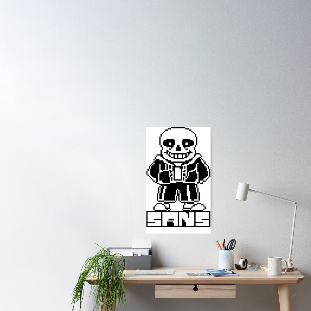 Pixel Sans Undertale Art Board Print for Sale by ItsSpitzly