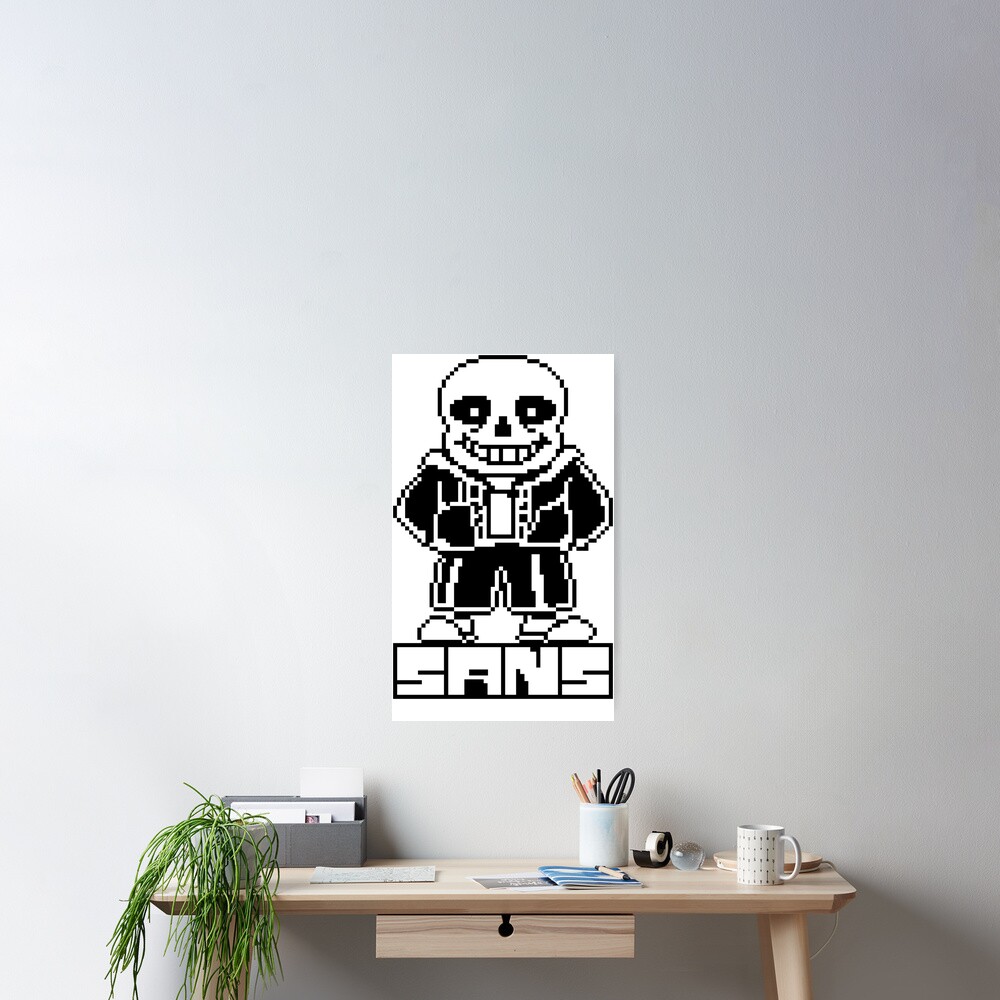 Poster Propaganda - Pixel Art - Undertale - Sans