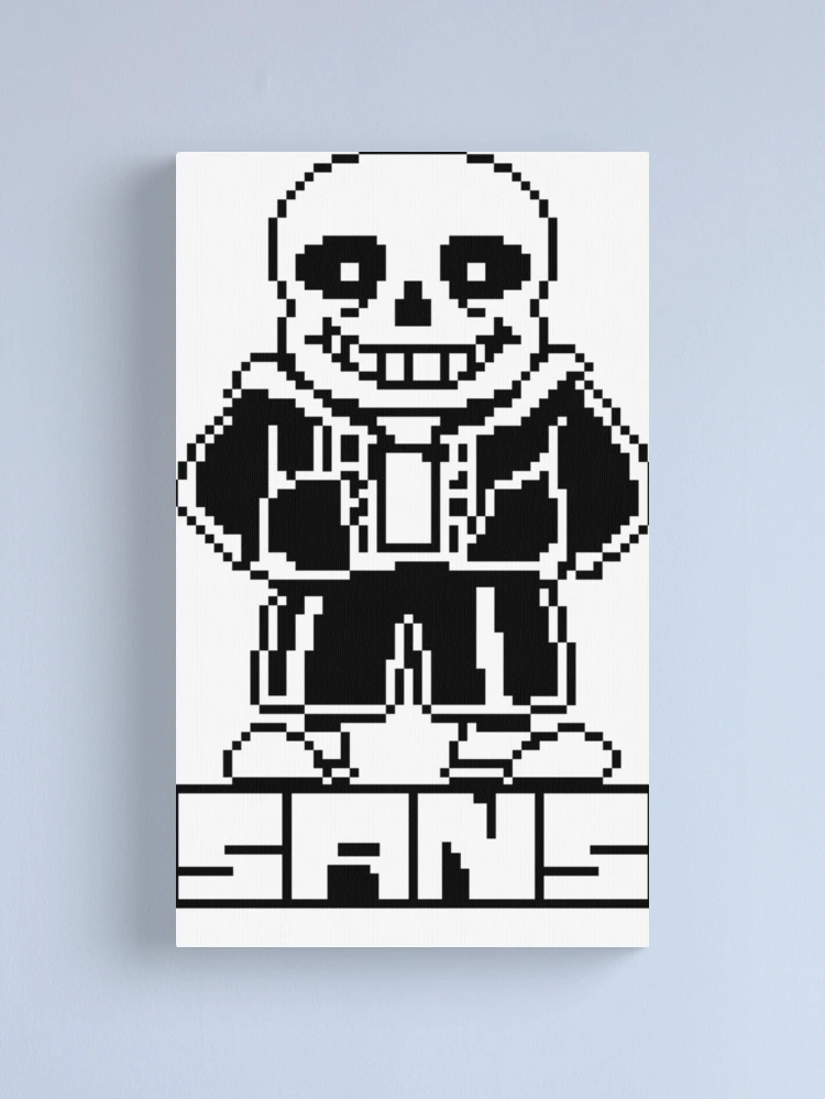 Pixel art of sans from undertale