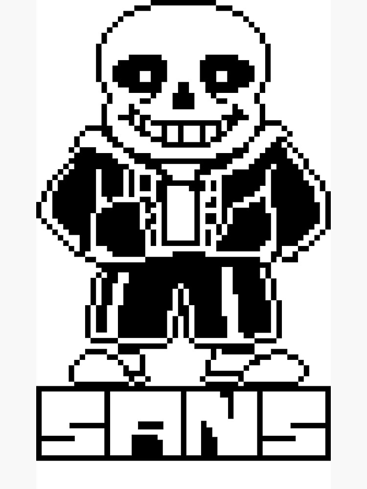 Undertale Sans Pixel Art Poster for Sale by Pixel-Perfect