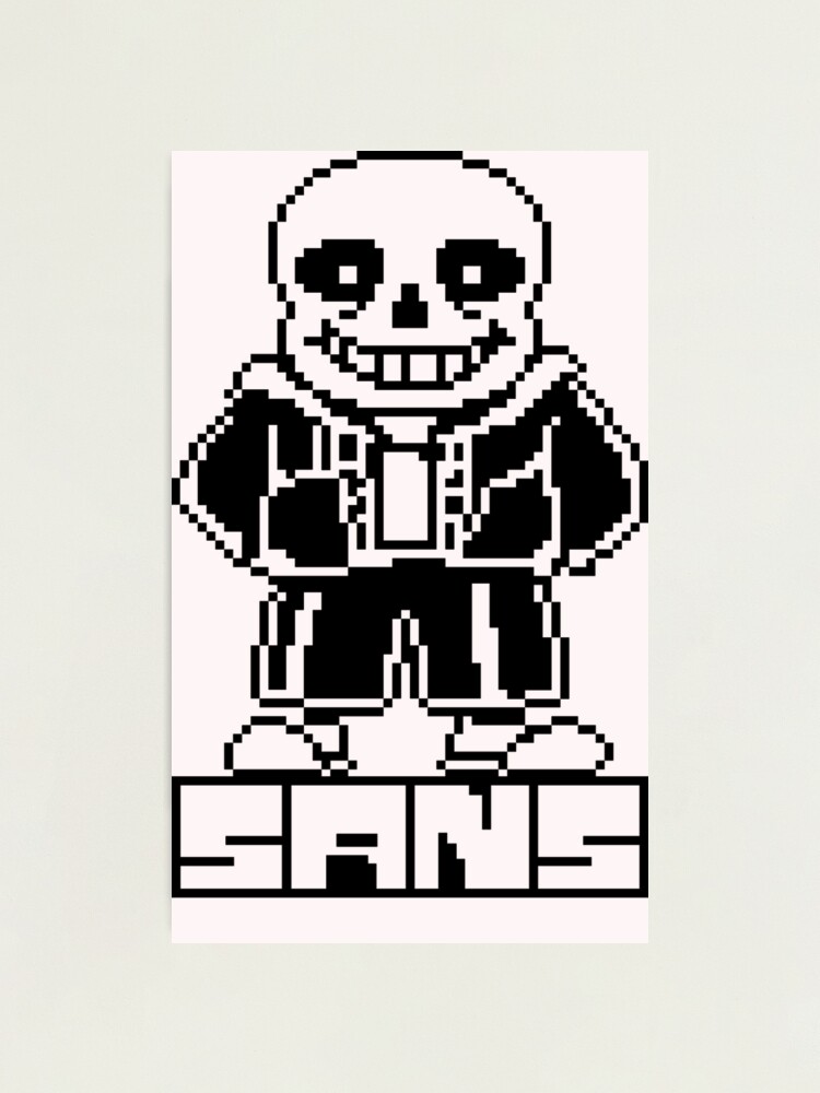 Pixel art of sans from undertale