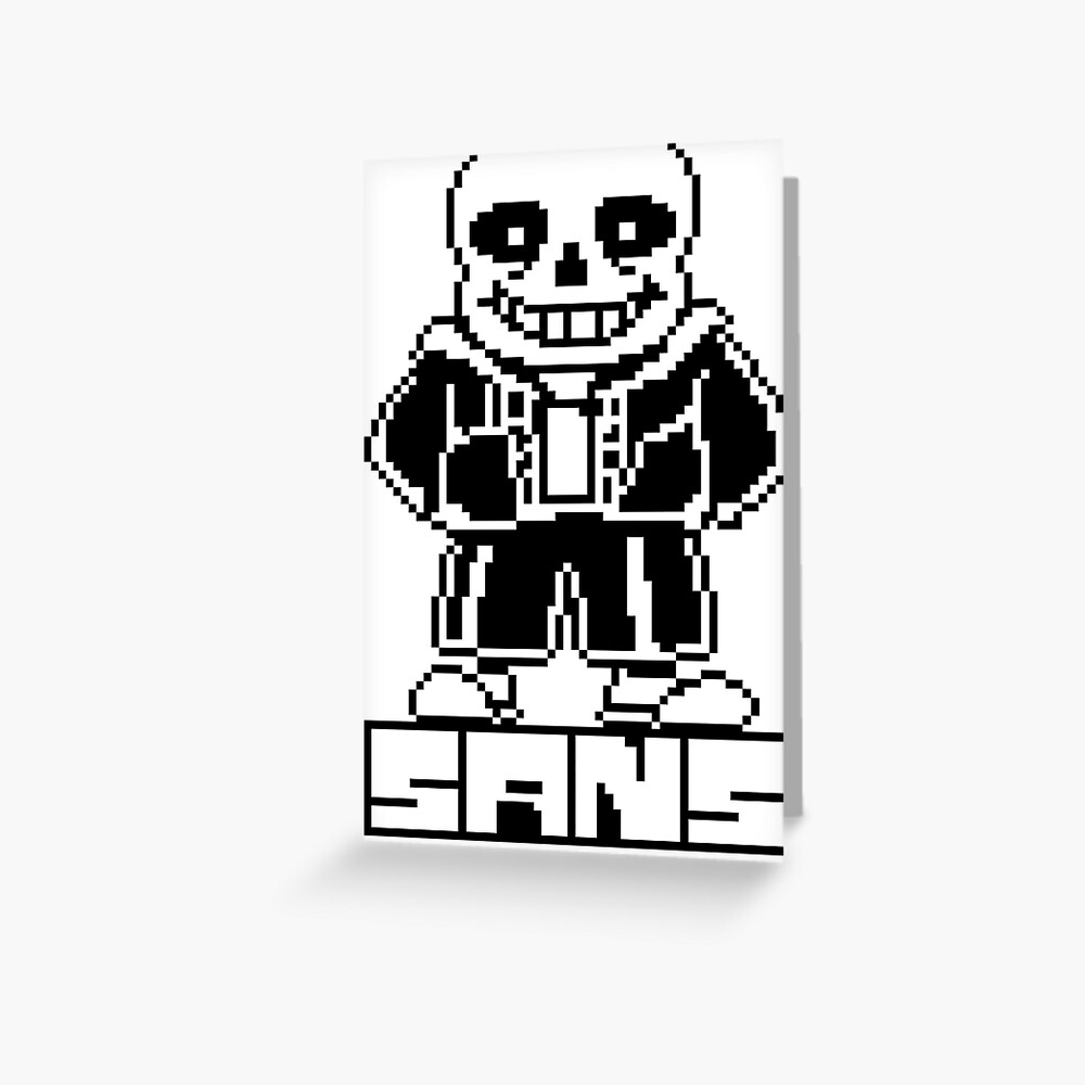 Undertale Sans Pixel Art Greeting Card for Sale by Pixel-Perfect