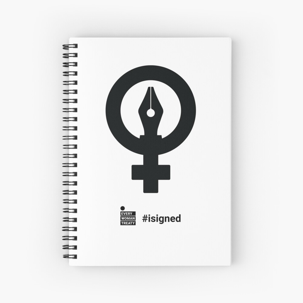 Pen #isigned English, Every Woman Treaty Spiral Notebook