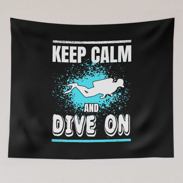 Item preview, Scuba Diving Keep Calm and Dive On Distressed Design designed and sold by LarkDesigns.
