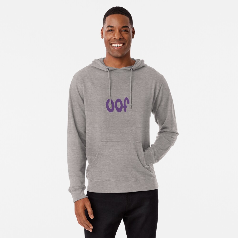 Purple Oof Lightweight Hoodie By Andreawerid Redbubble - hoodie by hey violet codes for roblox